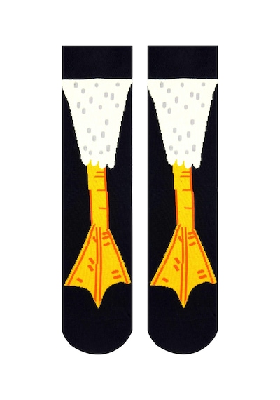 Carnaval Socks Ördek Ayağı - Ördek Bacağı Desenli Unisex Soket Çorap Siyah