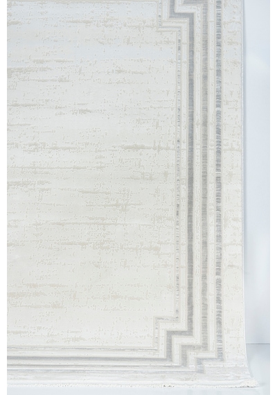 Badelya Home Krem Gri 7104 Modern Desen Doğal Taban Saçaklı Salon Koridor Mutfak Çocuk Oturma Odası Halı Yolluk 7104krem-gri