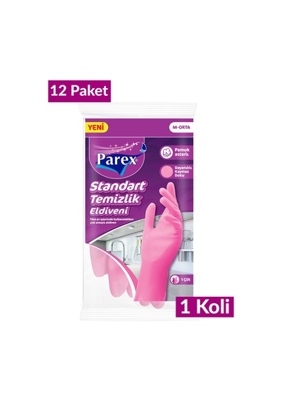 Standart Eldiven Orta Boy 12 Paket 1 Koli