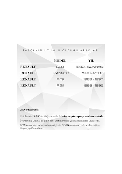 Renault R19, R21, Kangoo, Clio Için Benzin Geri Dönüs Valfi 560937415