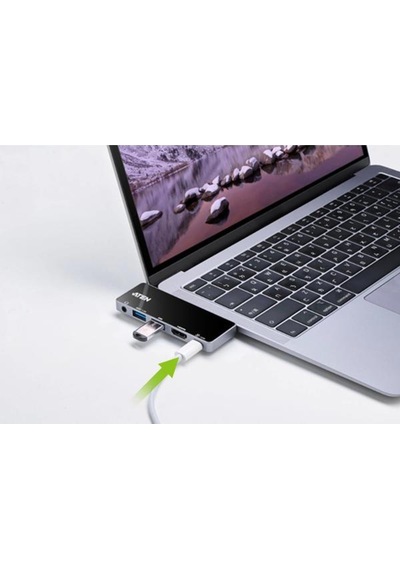 Aten-Uh3238 Usb-C Travel Dock With Power Pass-Through