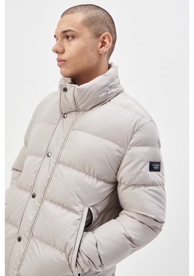 Lee Regular Fit Normal Kesim Dik Yaka Kırık Beyaz Şişme Mont Kırık Beyaz