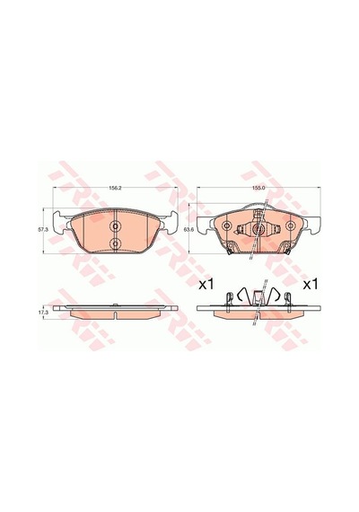 Honda Civic 9 Hb Ön Fren Balatası 1.6 Dtec Fk3 2012-2016 Trw