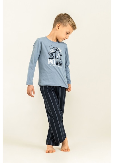 Arnetta Baba Oğul Stay Wild Mavi Uzun Kol Pijama Takım Ar3829-a-v1 Ar3829-a-v1