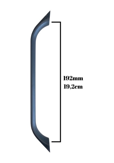 Şahin Plastik Gri Dolap Kulpu Mobilya Kulpu 192mm 3 Adet Gri 192mm