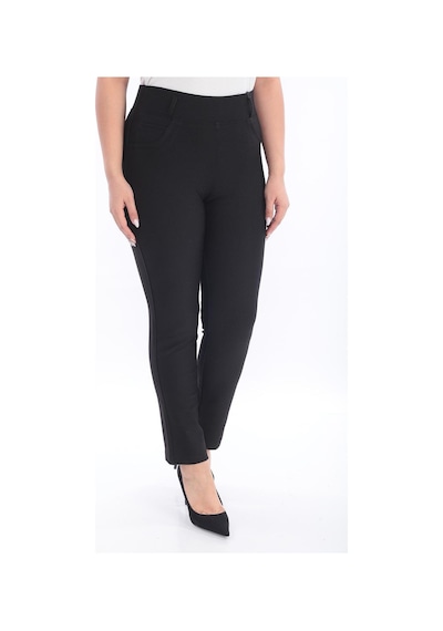 Petunya Butik Bel Lastikli Punto Kumaş Pantolon Siyah