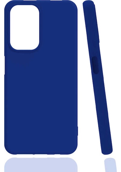 Noktaks - İnfinix Note 8 Uyumlu - Kılıf Mat Soft Esnek Biye Silikon - T17553 - Mavi Mavi
