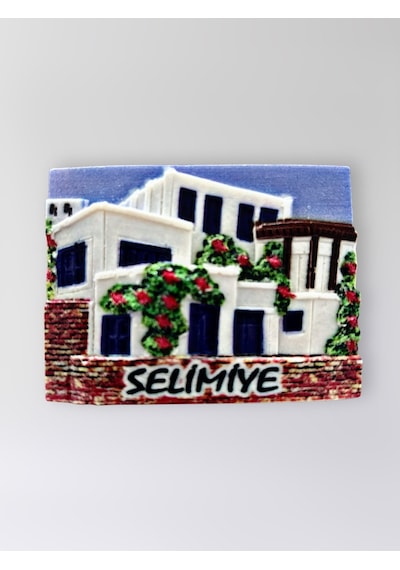 Selimiye Polyester Kabartmalı Magnet 7,5 X 5,5 Cm Dekoratif Hediyelik Buzdolabı Süsü Kod:1578