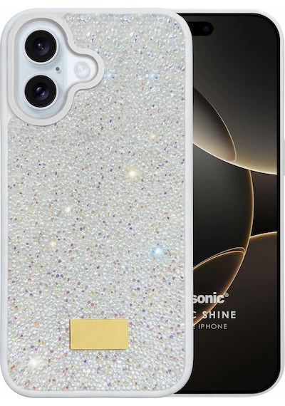 Microsonic Apple iPhone Uyumlu 17 Kılıf Cosmic Shine Beyaz -
