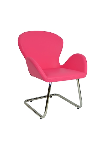 Mobilyakeyfi Bürocci Roberta Misafir Koltuğu-Pembe Deri-2069J0120