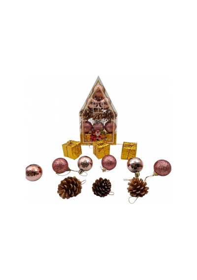 Yılbaşı Süsü 12' Li 10 Cm Karışık 12 Adet Set
