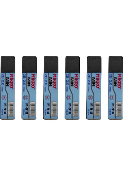 Kalem Ucu 2.0Mm 2B Mikro 2B Kalem Ucu 2Mm Siyah 6 Adet
