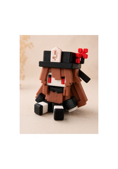 Hu Tao Genshin Impact Temalı Chibi 3d Baskı Figür, Koleksiyonluk Masaüstü Dekor