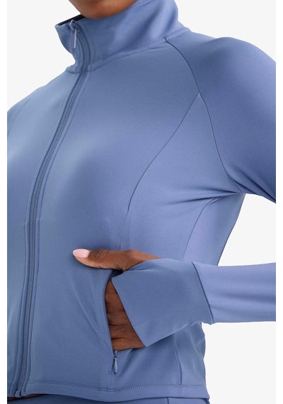 Defacto Slim Fit Dik Yaka Sporcu İndigo Kadın Hırka F2008ax/ın34 İndigo