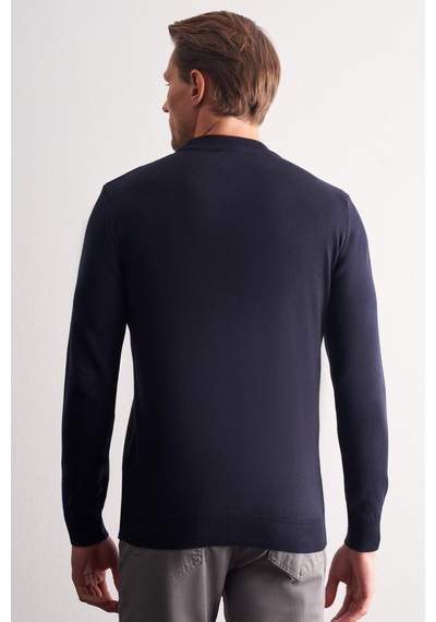 İmza Koyu Lacivert Yarım Balıkçı Yaka Uzun Kol Cepsiz Comfort Fit Pamuklu Triko Kazak 1012255222 Lacivert İmza Koyu Lacivert Yarım Balıkçı Yaka Uzun Kol Cepsiz Comfort Fit Pamuklu Triko Kazak 1012255222 Lacivert