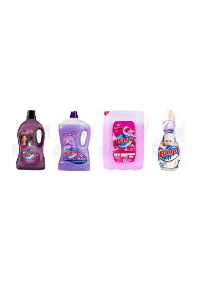 Bingo Tüm Renkler Sıvı 3 L + Yüzey Tem. Fresh 2.5 Lt + Yumuşatıcı Soft 5 L+ Soft 4'lü Set Diğer