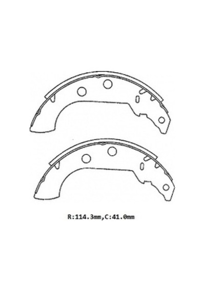 Peugeot 306- Sd/hb- 00/01 Arka Fren Pabucu Paletsiz 114,3x41 Bramax