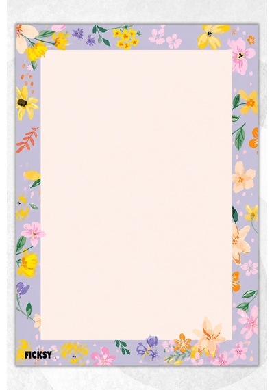 A5 Bloknot Çizgisiz Defter - 50 Yaprak - Memopad - Notepad - Not Defteri - Not Kağıdı - 3682 Çok Renkli