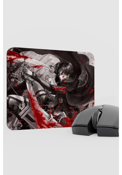 Levi Ackerman Anime V3 - 22x18 Gaming Kauçuk Kaymaz Taban Mouse Pad Fare Altlığı