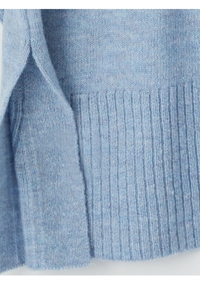 Lcw Modest Mavi Yarım Balıkçı Yaka Oversize Kadın Triko Tunik