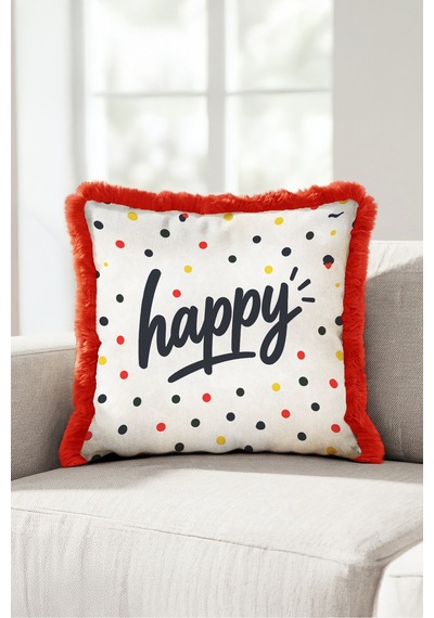 Happy Puantiyeli Konfeti Saçaklı Yastık Kılıfı - Neşeli Çocuk Odası Kırmızı Püsküllü Kırlent Kılıfı Serin Esinti Nova Happy Puantiyeli Konfeti Saçaklı Yastık Kılıfı - Neşeli Çocuk Odası Kırmızı Püsküllü Kırlent Kılıfı Serin Esinti Nova