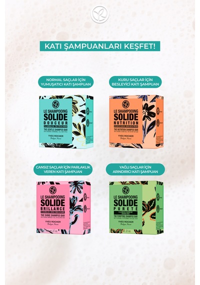 Yves Rocher Yumuşatıcı Katı Şampuan - Normal Saçlar / Douceur- Sls,sles İçermez,tuzsuz, Vegan-60 Gr 60 Ml