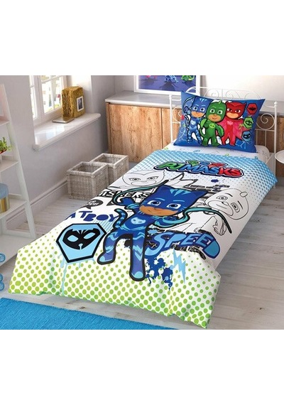 Taç - Pj Masks Çek Canlandır Lisanslı Tek Kişilik Nevresim Takımı
