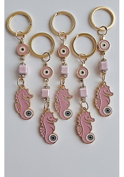 Hediyelik Şeker Pembe Denizatı Anahtarlık