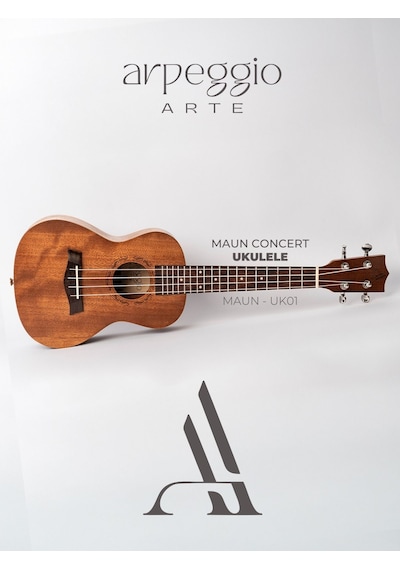 Arpeggio Arte - Maun Uk-01 Ukulele Maun Concert Profesyonel Ukulele - Kılıf Hediyeli Ahşap