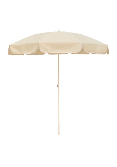 Form Outdoor Mega Şemsiye 240/10 Krem - 240cm Çapında Yuvarlak 10 Telli Krem