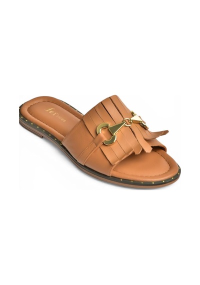 Fox Shoes Y291873003 Taba Hakiki Deri Kadın Terlik Fox Shoes Y291873003 Taba Hakiki Deri Kadın Terlik