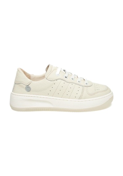 Mammamia D25ya-435 Kadın Deri Sneaker Ayakkabı Bej Flotur