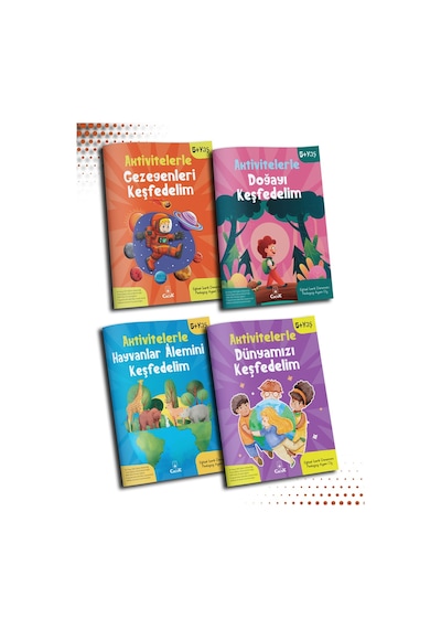 Aktivitelerle Keşfedelim Serisi - Okul Öncesi Zihinsel, Öğretici Aktivite Etkinlik - 4 Kitap