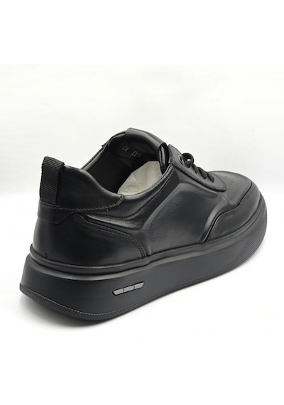 Greyder 64821 6k Siyah Hakiki Deri Erkek Casual Sneaker Ayakkabı