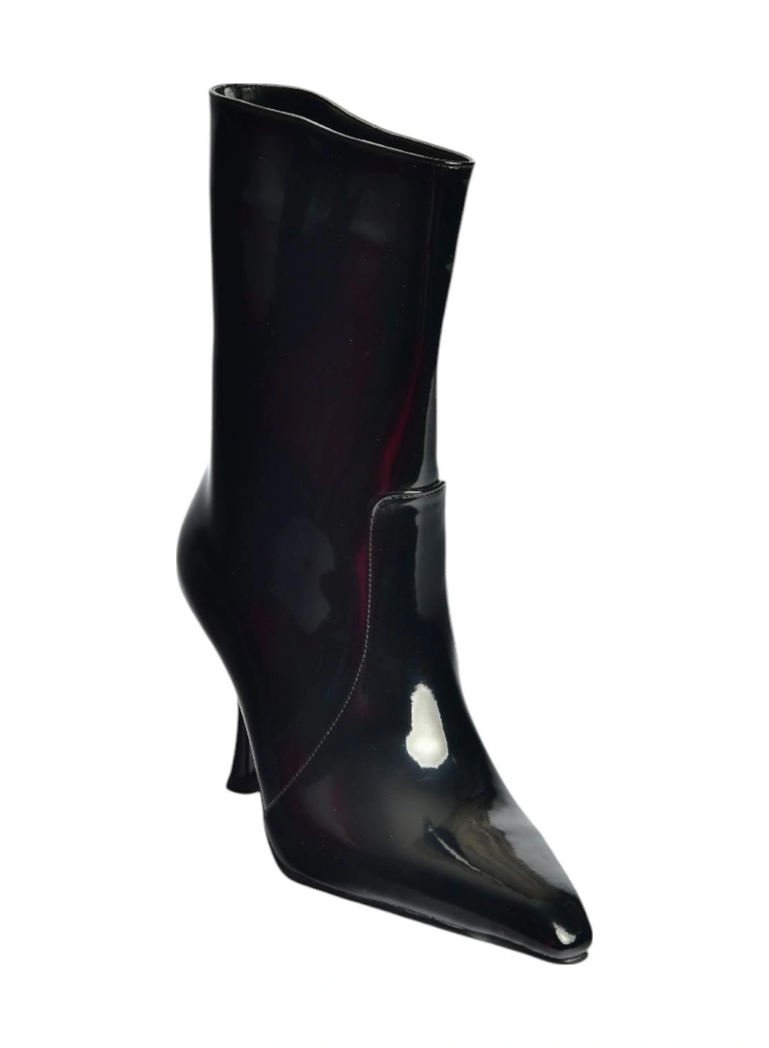 Fox Shoes V752550208 Siyah Rugan İnce Topuklu Kadın Bot siyah-rugan