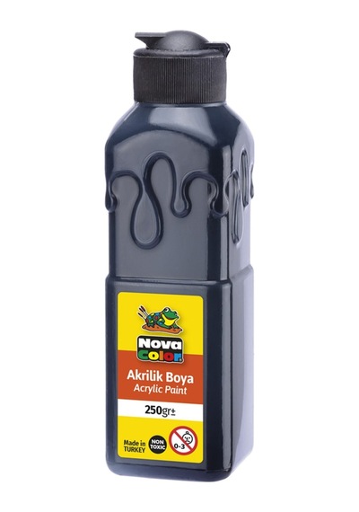 Nova Color Akrilik Boya 250 Gr  Siyah