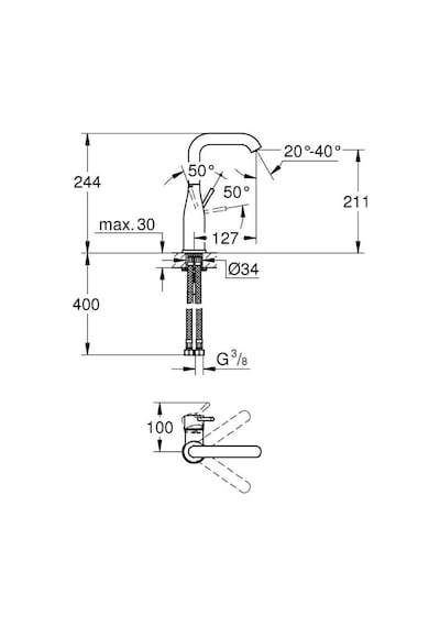 Grohe Essence Tek Kumandalı Lavabo Bataryası 23541001