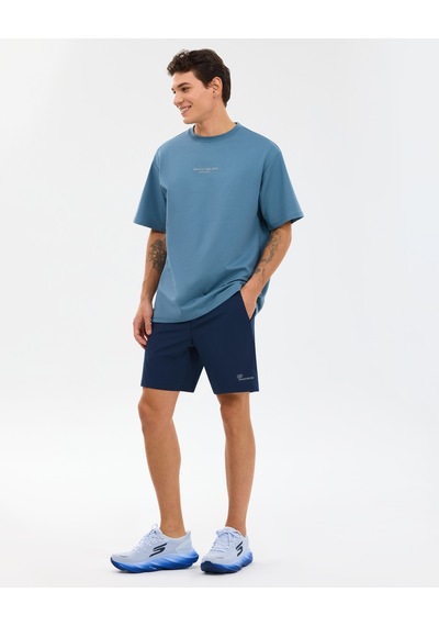Skechers M Graphic Tee Reflect Logo Oversize T-shirt Erkek Lacivert Tshirt S231094-0558