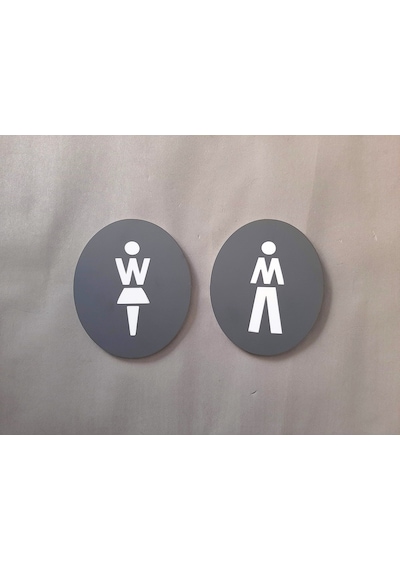 Mat Antrasit Seri Wc Yönlendirme Levha Seti