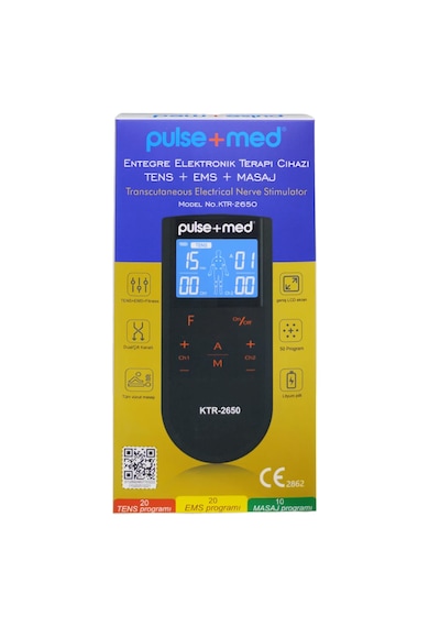 Pulsemed Ktr-2650 Şarjlı Entegre Elektronik Terapi Cihazı Tens + Ems + Masaj Şarj Edilebilir