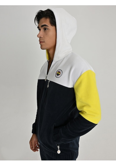 Fenerium Erkek Trıbun Üç Renkli Polar Sweat Lacıvert-beyaz-sarı