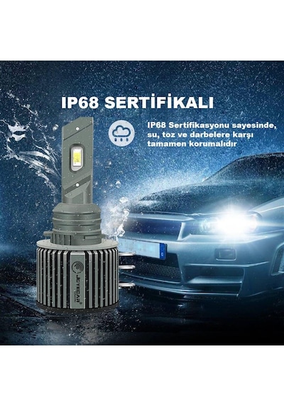 Joyecar 12v H15 Csp Led Xenon Far Ampul Seti 72w 6500k 13000 Lümen