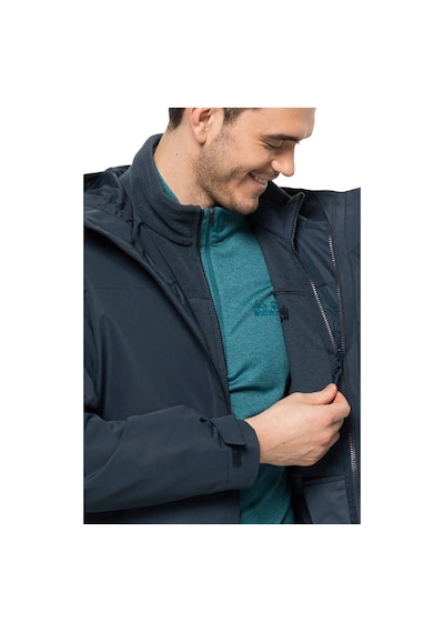Jack Wolfskin Taubenberg 3IN1 Erkek Outdoor Mont Lacivert Mavi