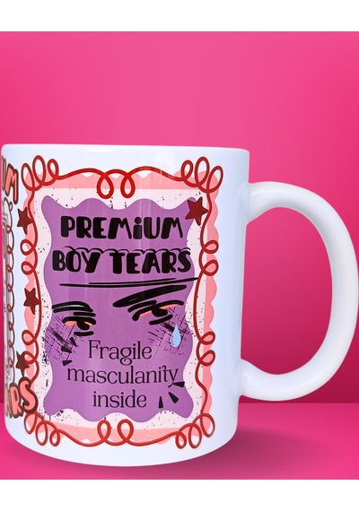 Premium Boy Tears Renkli Özel Tasarım Porselen Kupa Çok Renkli