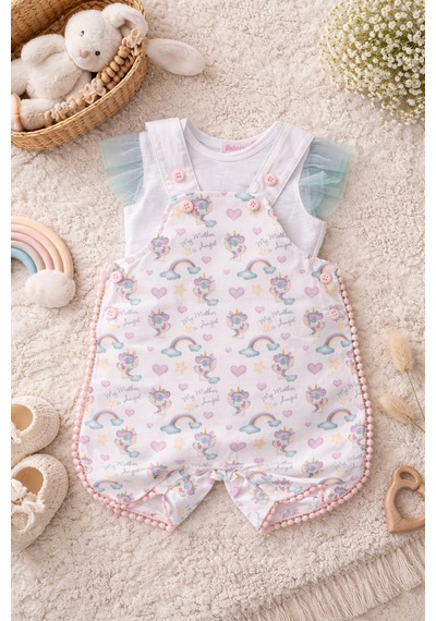 Uğur Bebe Poplin Yazlık Kız Bebek Tulum + Tül Kollu Çıtçıtlı Bady Rahat Şık Premium Kalite 2li Set Ekru Ekru Uğur Bebe Poplin Yazlık Kız Bebek Tulum + Tül Kollu Çıtçıtlı Bady Rahat Şık Premium Kalite 2li Set Ekru Ekru