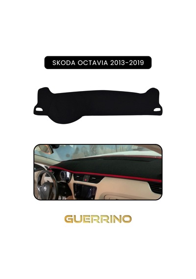 Skoda Octavia 2013-2019 Torpido Koruma Halısı Siyah Kenar