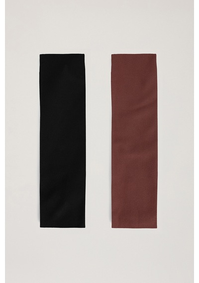 Los Ojos X Ece 2 Li Spor Saç Bandı 7,5 Cm Sports Headband Siyah - bordo