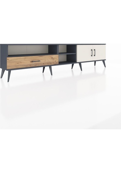 Arges Tv Ünitesi 3 Raflı Tek Çekmeceli 2 Kapaklı 220x30x51 Antrasit-aytaşı/çam Aytası/atlas Çam - Antrasıt Arges Tv Ünitesi 3 Raflı Tek Çekmeceli 2 Kapaklı 220x30x51 Antrasit-aytaşı/çam Aytası/atlas Çam - Antrasıt