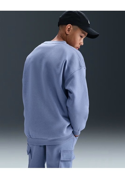 Nike Fd2923-499 Sportswear Club Fleece Büyük Çocuk Bol Kesimli Sweatshirt - Lila