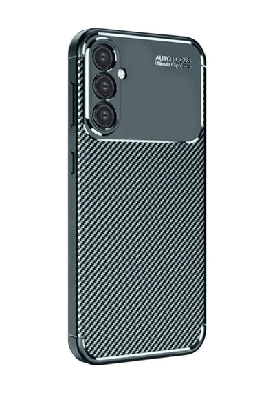 Newface Samsung Galaxy S25 Plus Kılıf Auto Focus Karbon Kapak - Koyu Yeşil